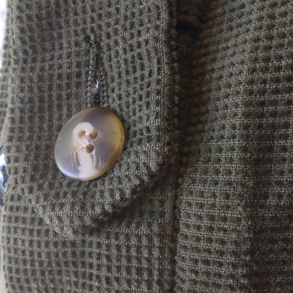 Austin Reed Olive Green Pebbled Cotton Pants 36 - 30.5 - Picture 9 of 16